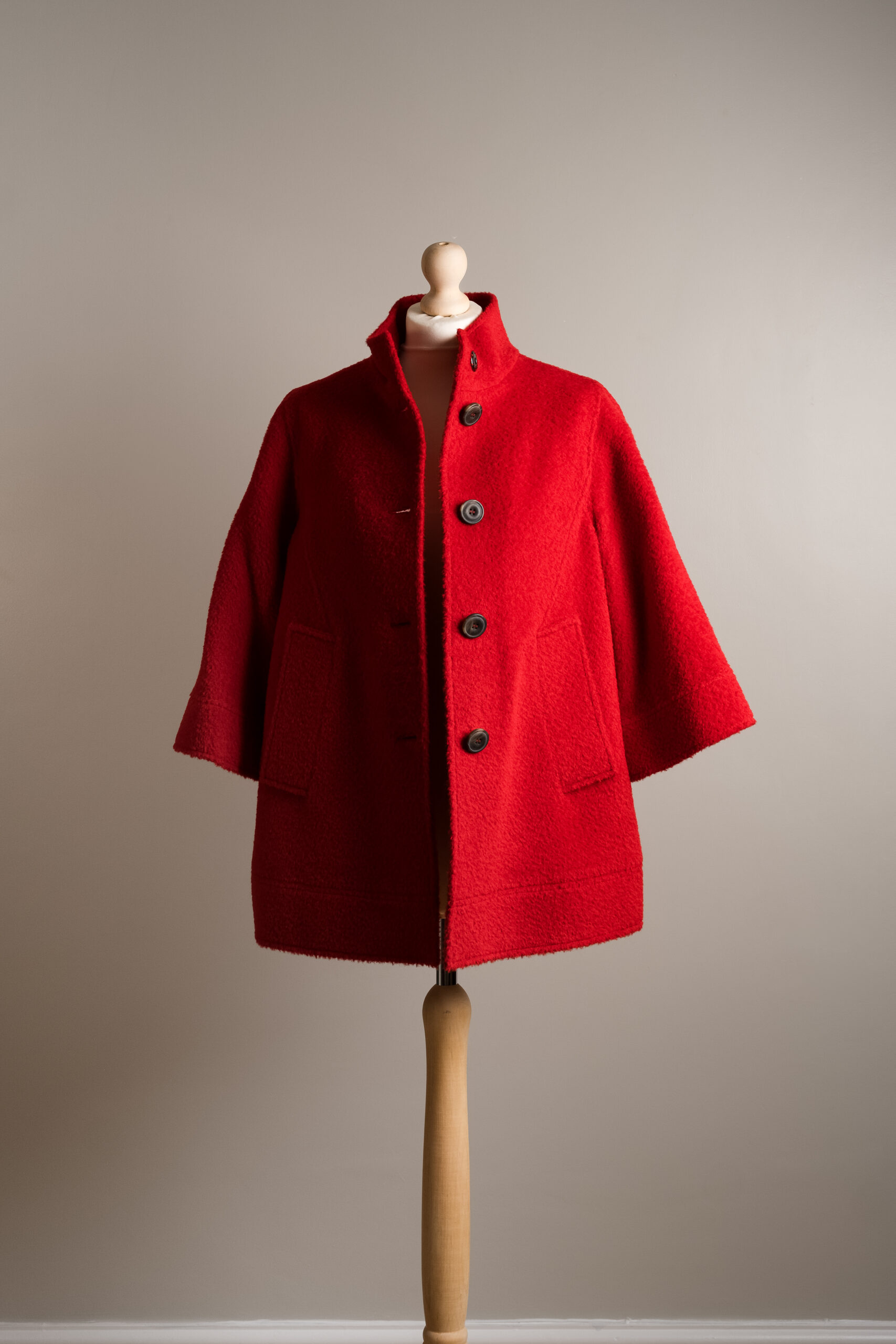 Limited Edition Red Suri Alpaca Fur and Merino Wool Coat Venture Latin
